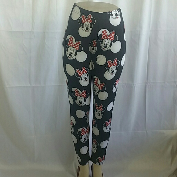 Disney Pants - Disney Minnie Mouse leggings red and polka dot bow
